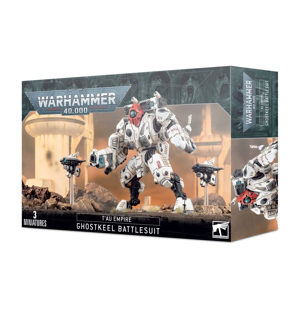Games Workshop Tau XV95 Ghostkeel Battle Suit parts ready for customization and assembly