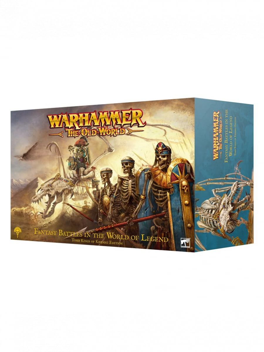 Games Workshop Tomb Kings of Khemri core set boxed, ready for hobbyists and tabletop battles.