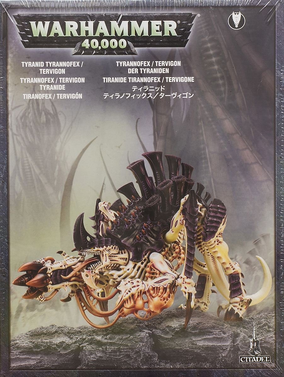 Games Workshop Tyranid Tyrannofex front view miniature ideal for tabletop battles and hobby painting practice