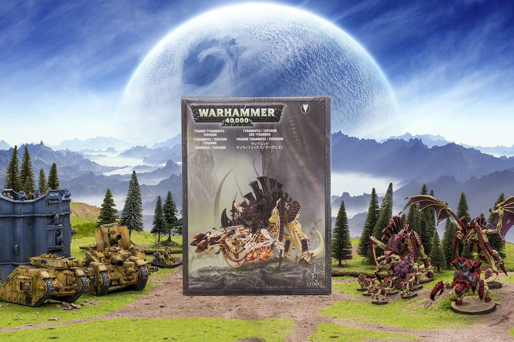 Games Workshop Tyranid Tyrannofex pose detail for dynamic posing and hobby customization