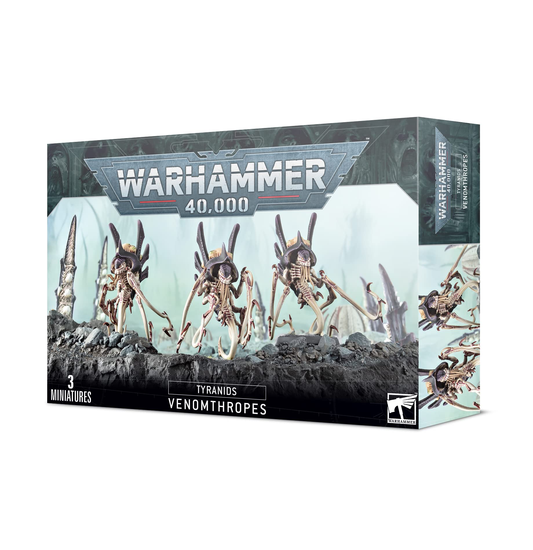 Games Workshop Tyranids Venomthropes, detail shot showcases intricate sculpting for painting practice.