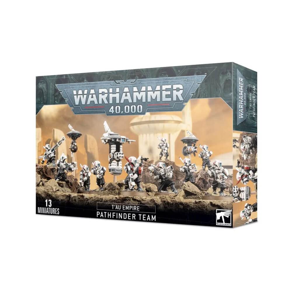 Games Workshop Tau Pathfinder Team miniatures for tabletop battles, assembly-ready.