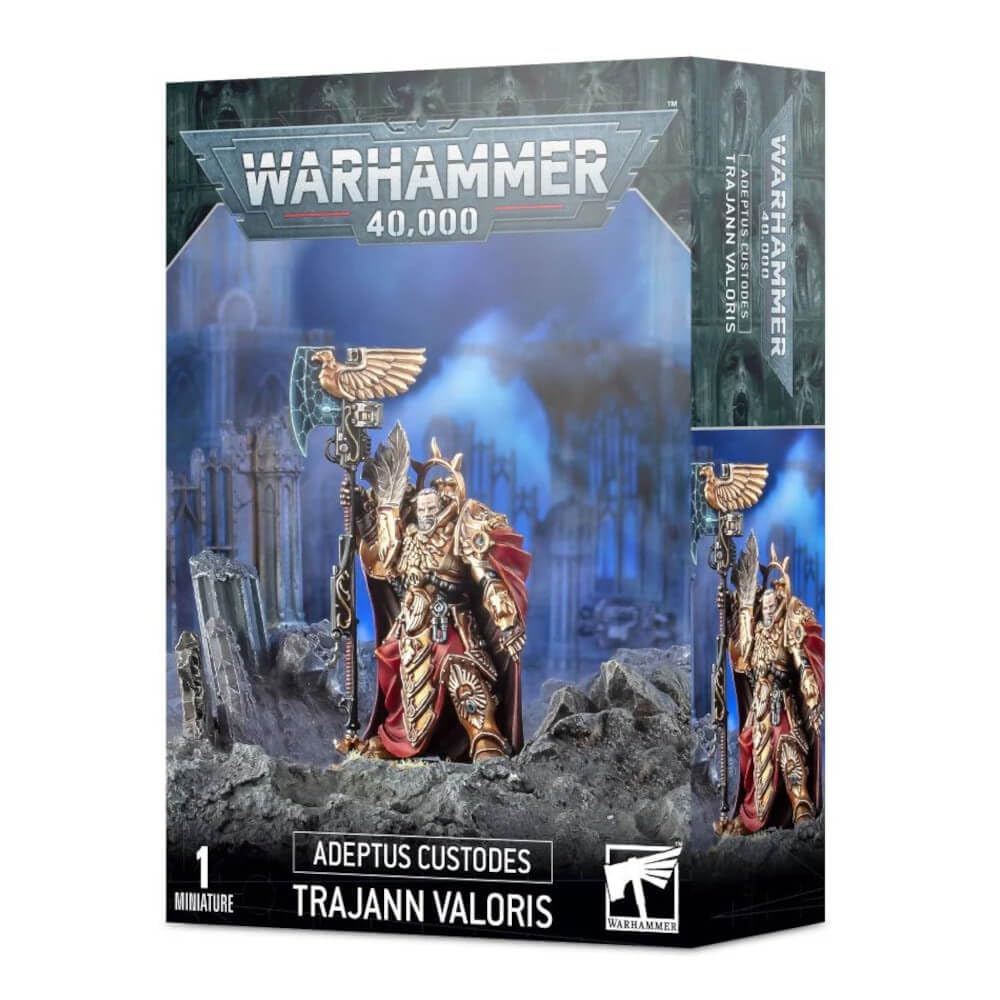Trajann Valoris miniature, front-angled pose for tabletop display and hobby painting