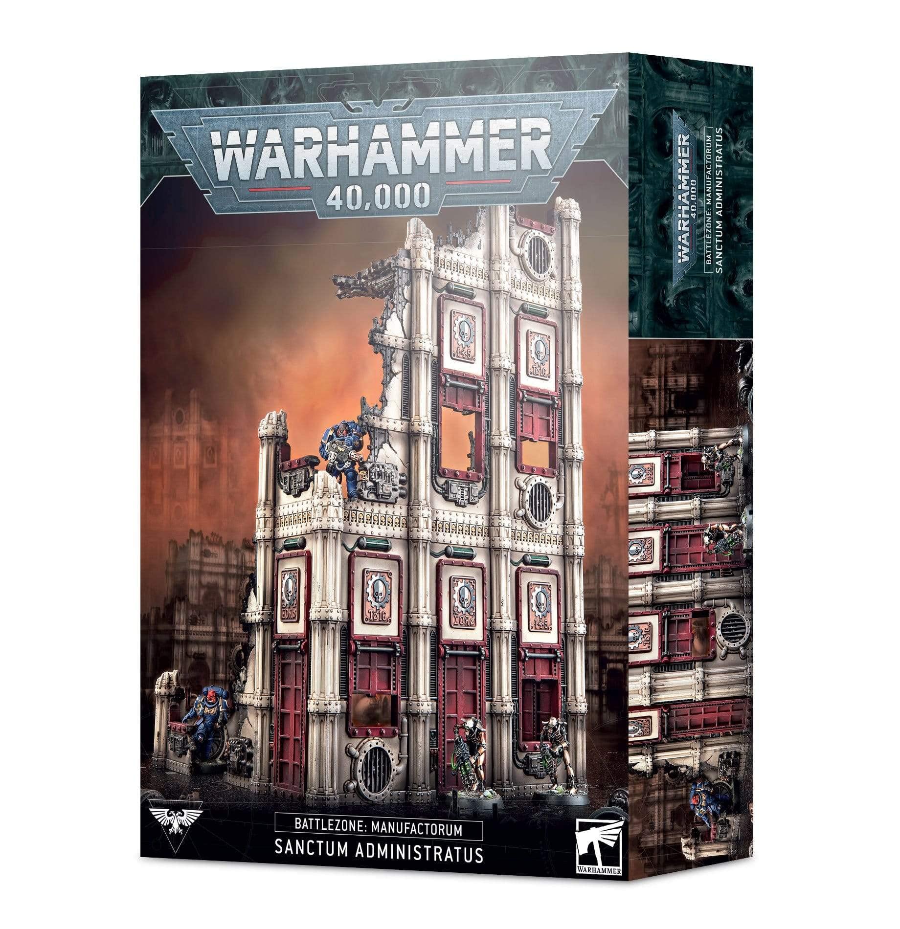 Games Workshop Warhammer 40,000 Battlezone Manufactorum Sanctum Administratus display for tabletop battles.