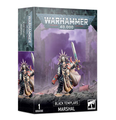 Games Workshop Warhammer 40k Black Templars Marshall miniature, unpainted and assembly-friendly for hobbyists.