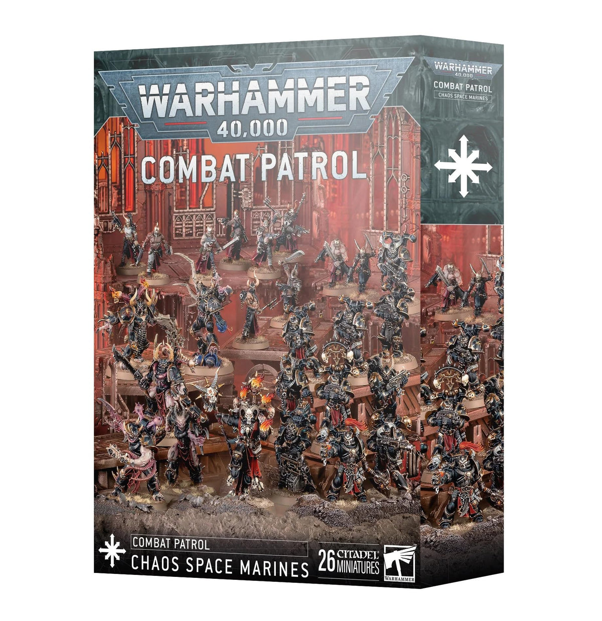 Games Workshop Warhammer 40k Chaos Space Marines Combat Patrol front view for display