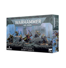 Games Workshop Gaunt's Ghosts model with camo cloak, ready for assembly and tabletop painting