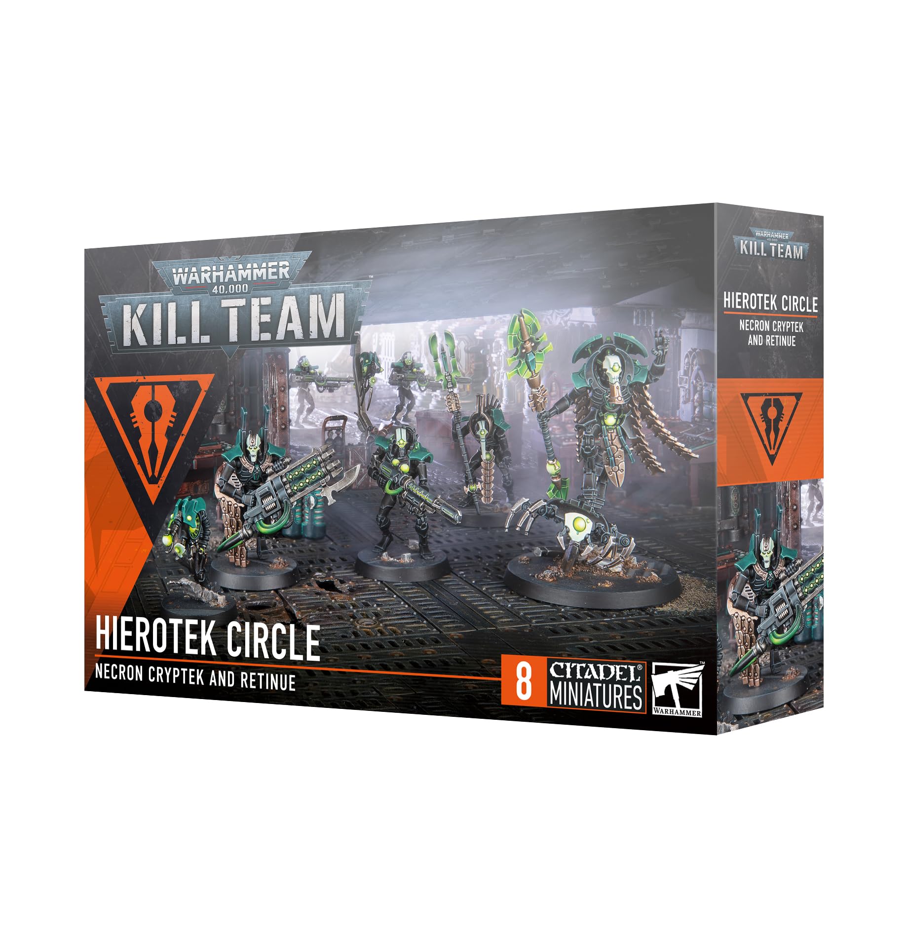 Games Workshop Warhammer 40,000 Hierotek Circle 2024 Necron kill team for tabletop battles.