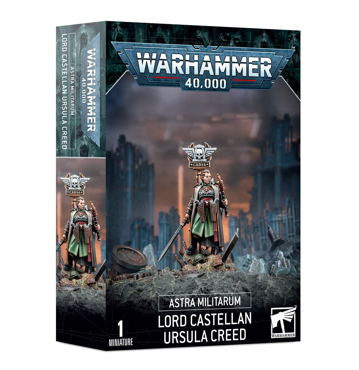 Lord Castellan Ursula Creed miniature by Games Workshop, unpainted for assembly and painting