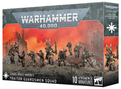 Games Workshop Warhammer 40k traitor guardsmen squad miniature for customizable Chaos Space Marines battles.