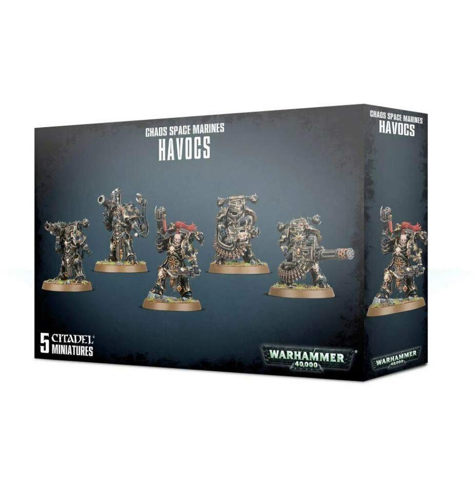 Games Workshop Chaos Space Marines Havocs assembly pose for customization and painting.