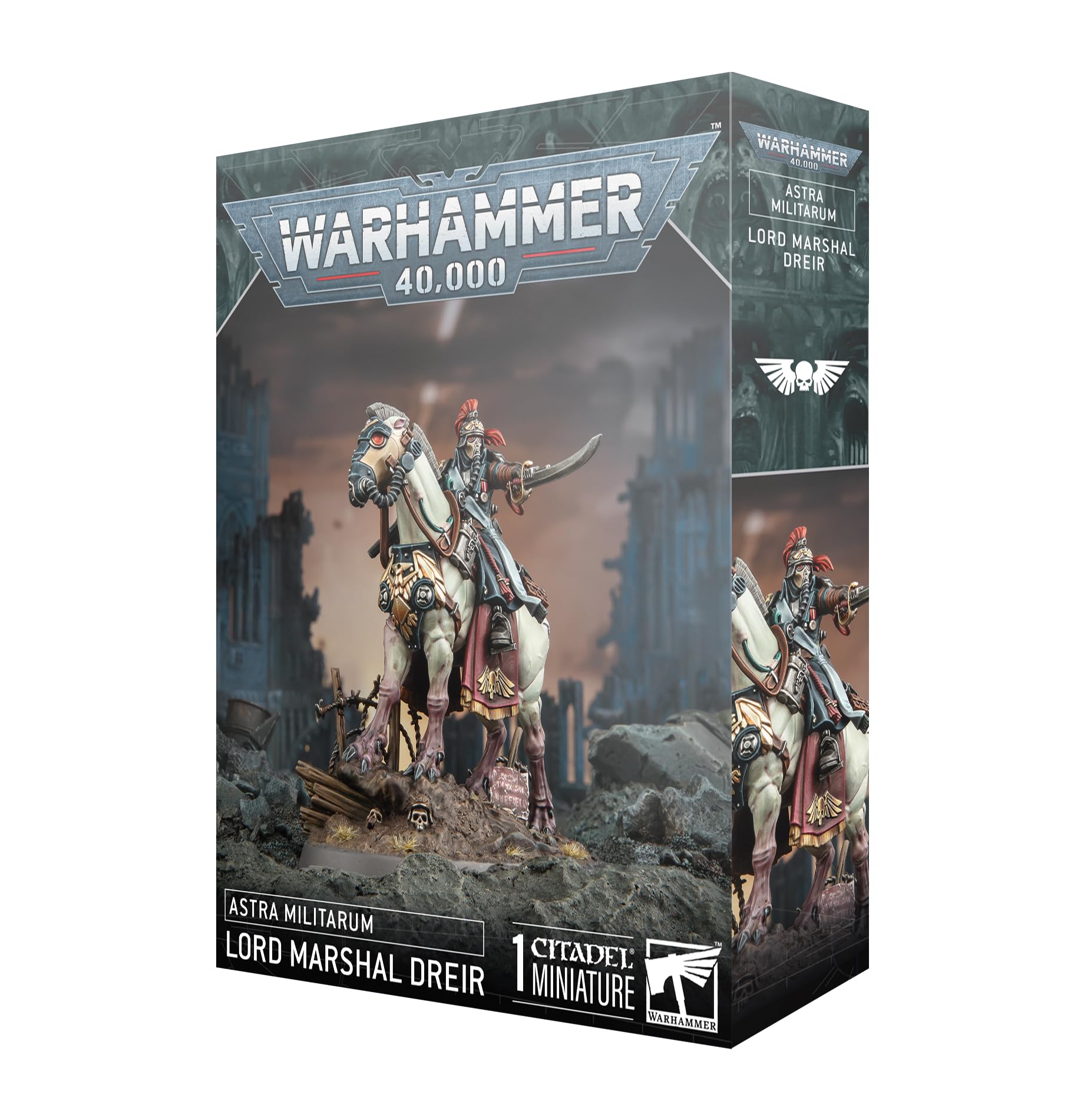 Games Workshop Krieg Lord-Marshal Dreir figure ready for tabletop battles and painting