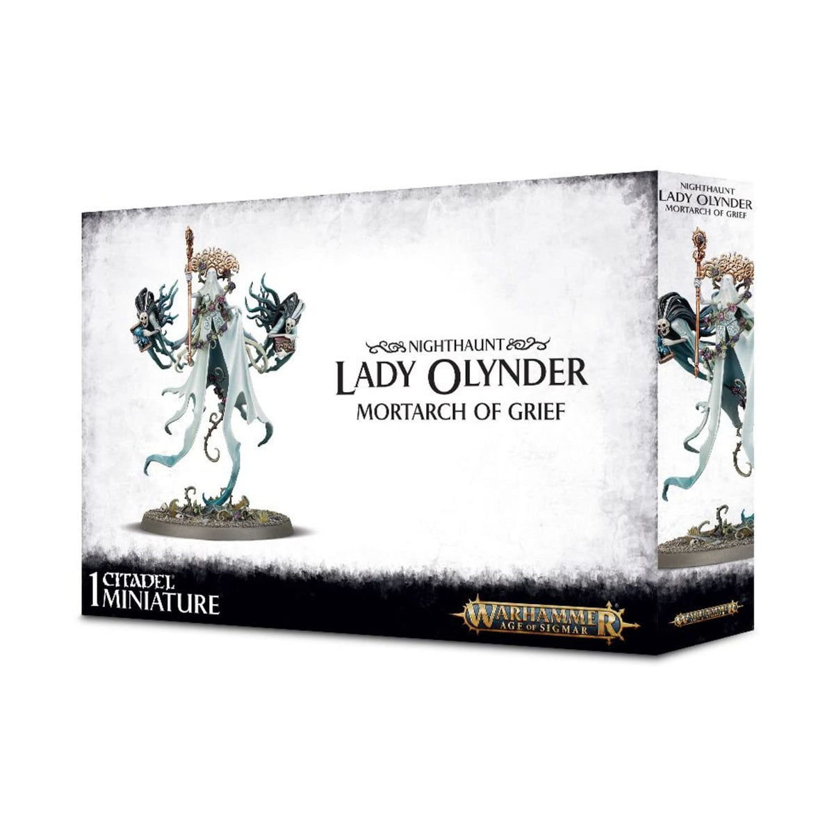 Games Workshop Warhammer AoS Lady Olynder front pose for display.
