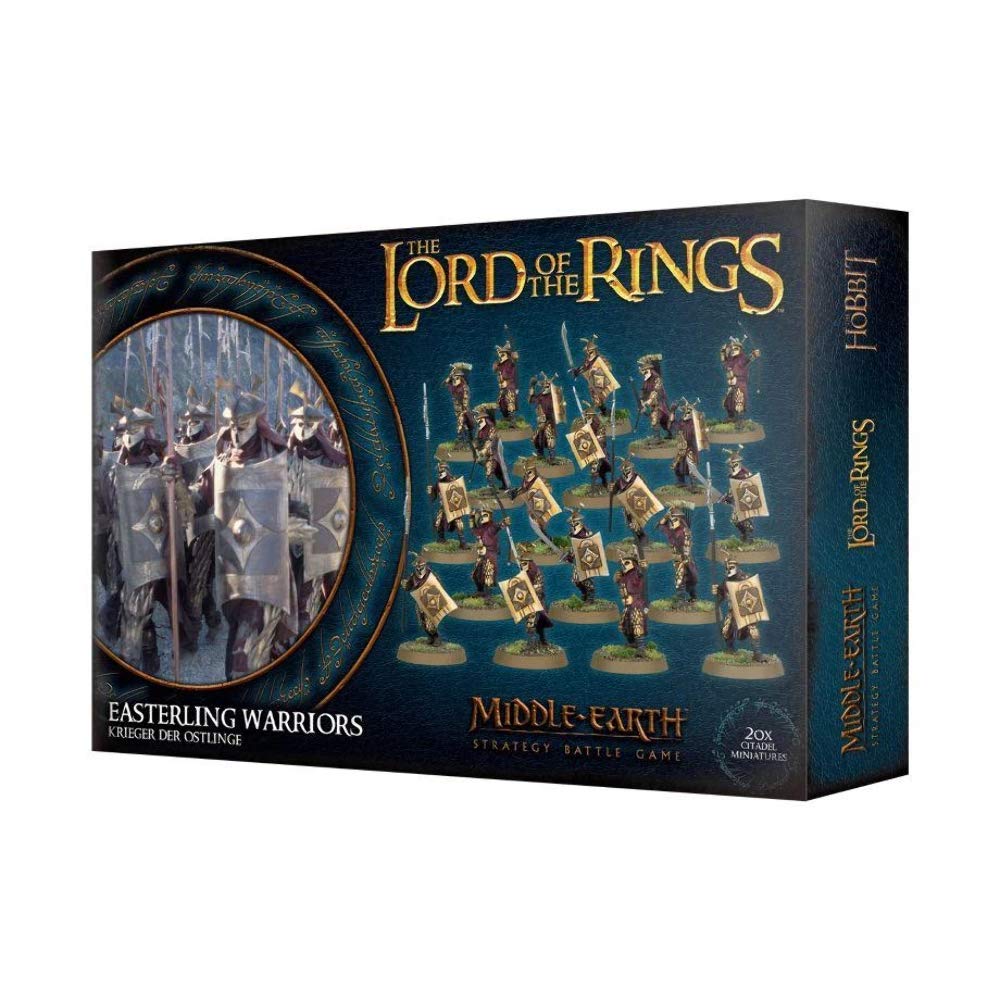 Games Workshop Easterling Warriors front view for tabletop battles and painting inspiration.