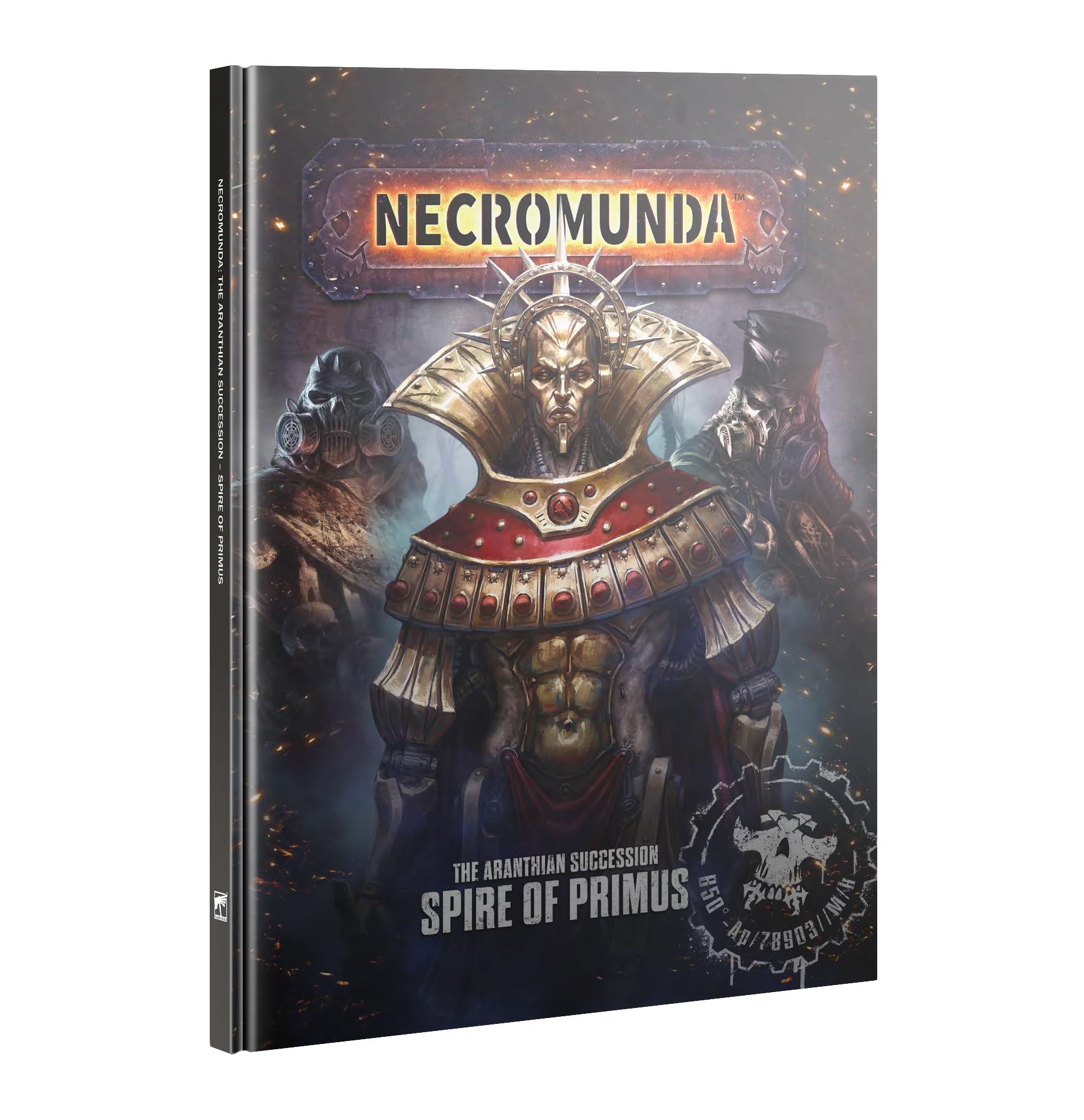 Games Workshop Necromunda Spire of Primus cover—perfect for prep and immersive campaign play.