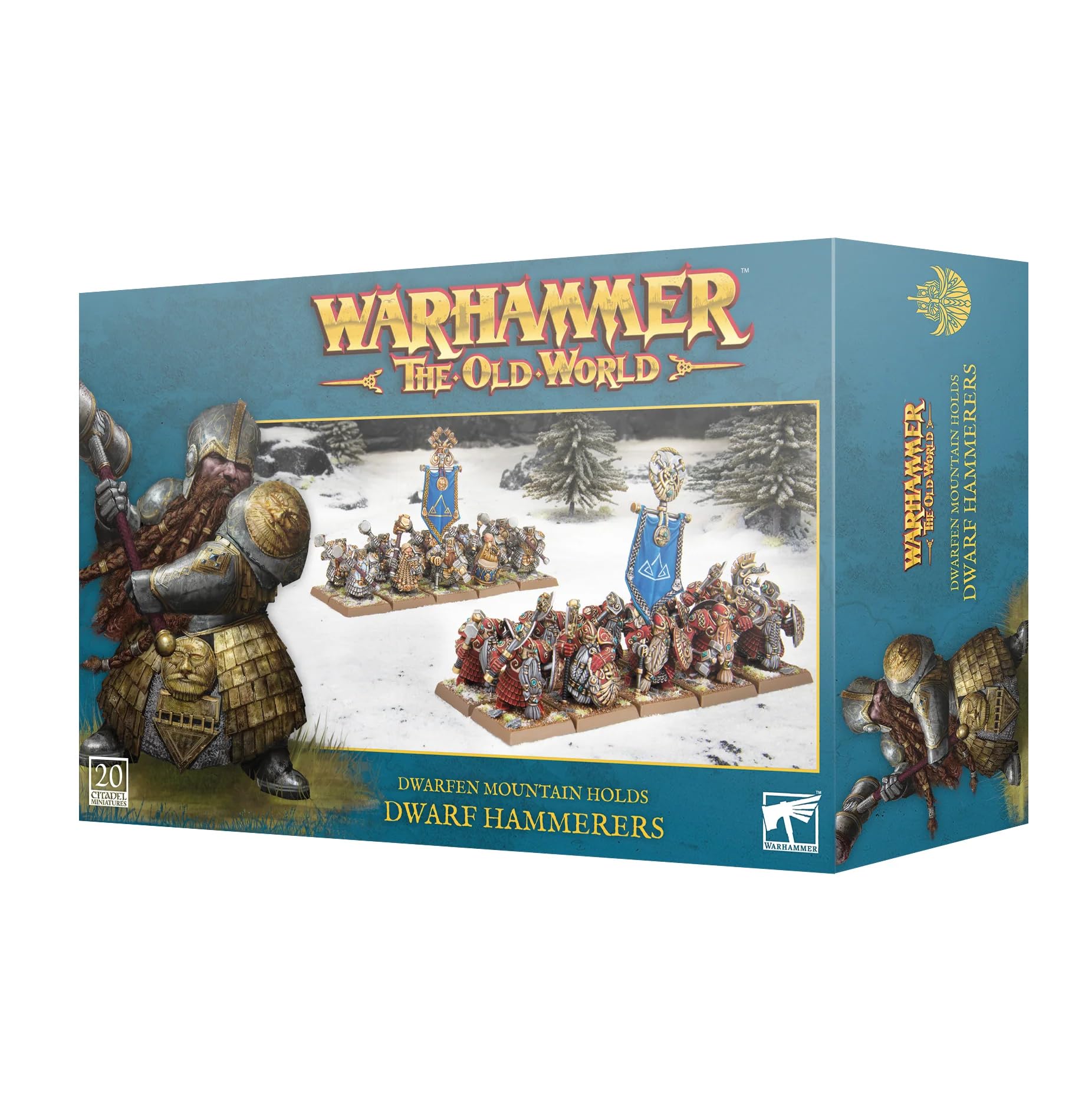 Games Workshop Warhammer The Old World Dwarf Hammerers collectible figure for display and painting.