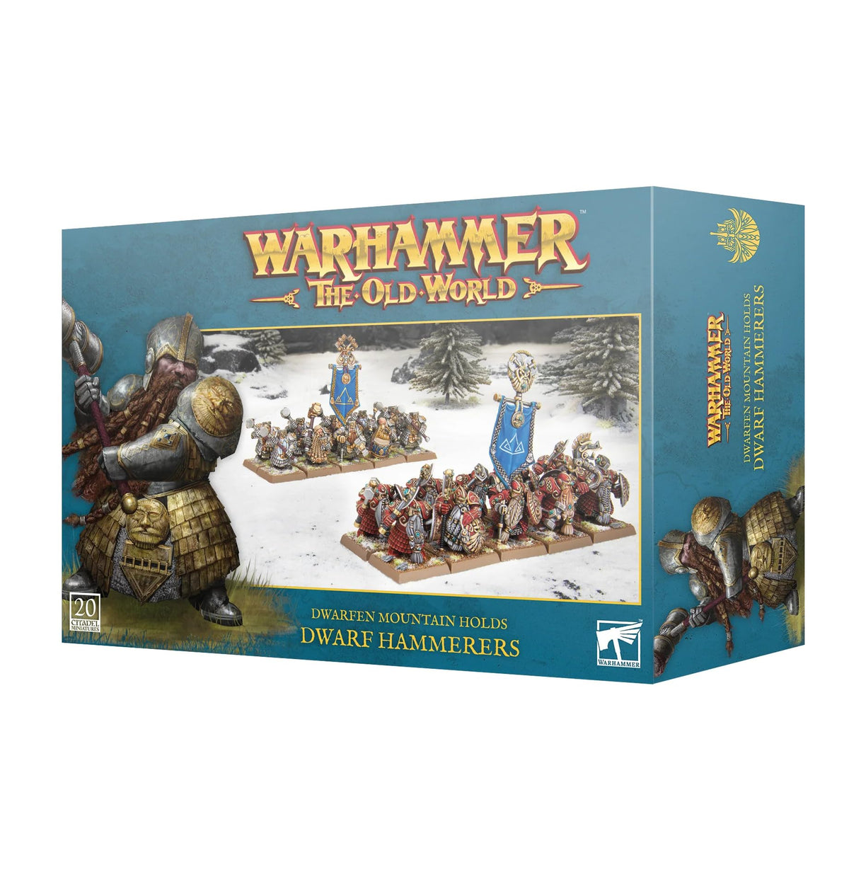 Games Workshop Warhammer The Old World Dwarf Hammerers collectible figure for display and painting.