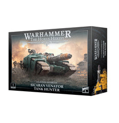 Games Workshop Sicaran Venator weapons close-up; showcases versatile loadout options for adaptable battles.