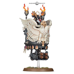 Games Workshop Junith Eruita miniature on pulpit, ready for display and storytelling in Warhammer 40k.