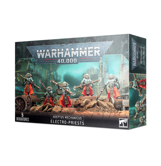 Games Workshop Adeptus Mechanicus Electro-Priests front view for tabletop battles