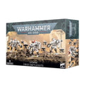 Games Workshop XV8 Crisis Battlesuit Team ready for tabletop battles with drones.