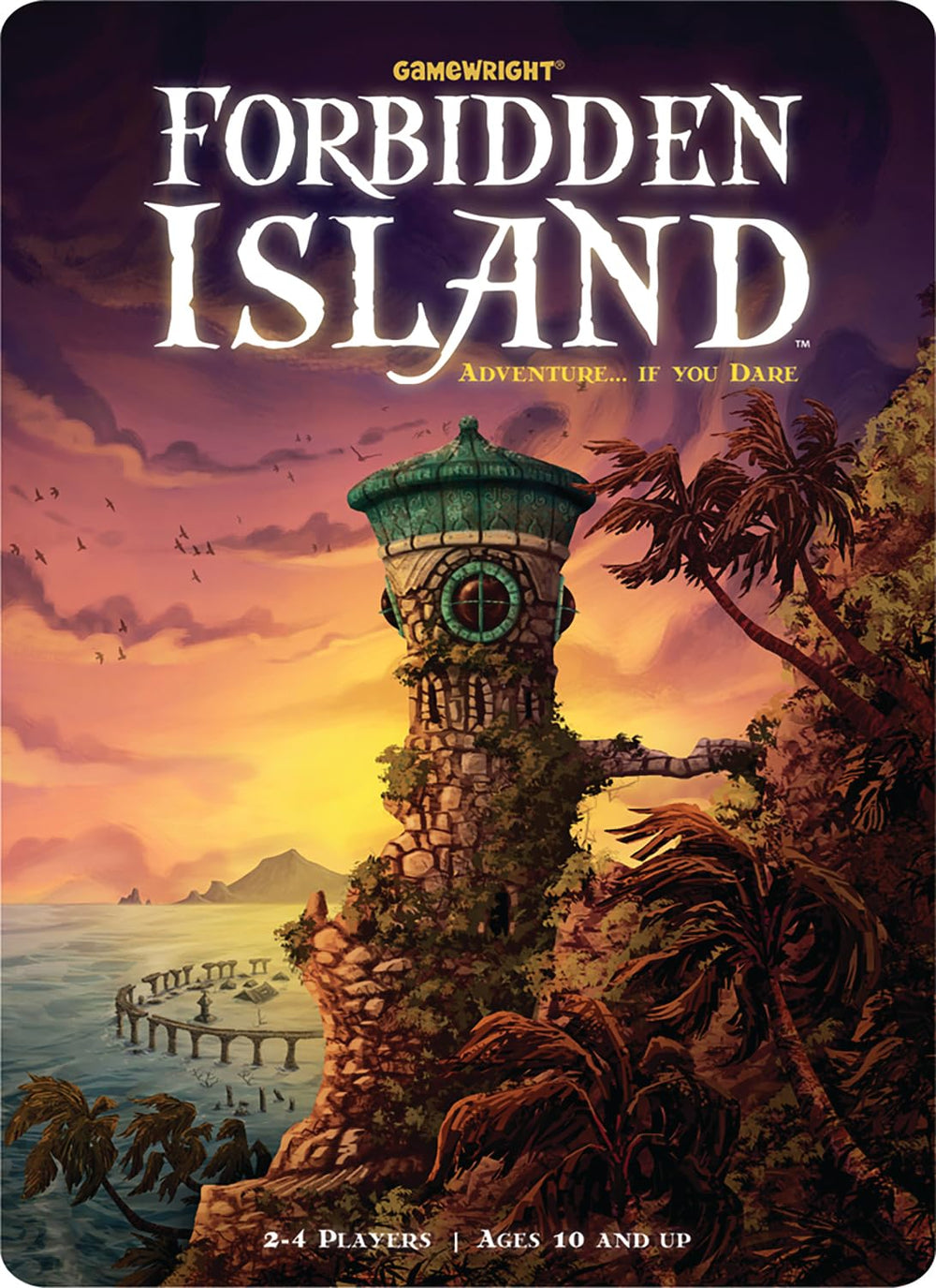 Gamewright Forbidden Island treasure figurines guide adventurous play.