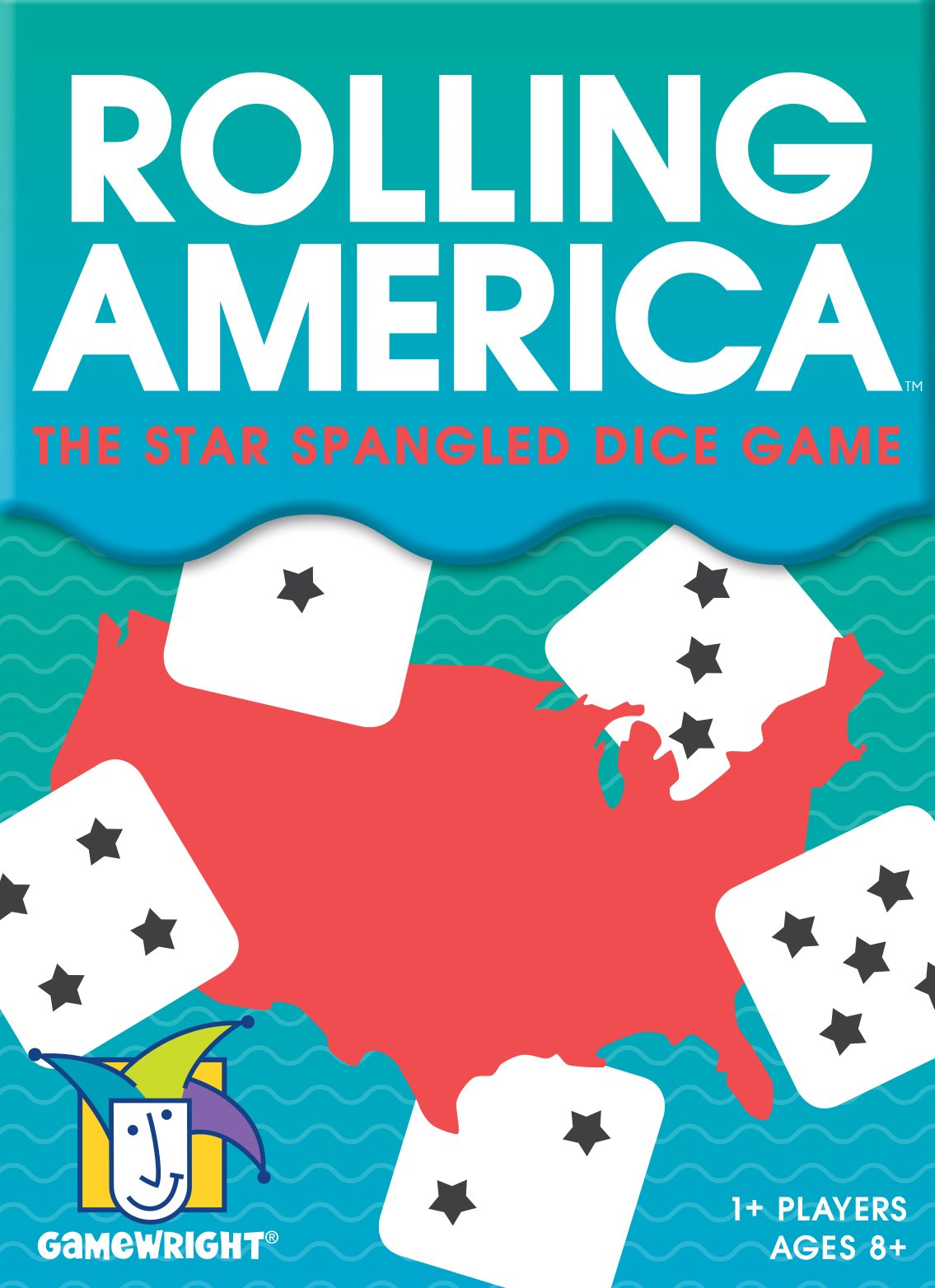 Compact game box and layout of the United States on display.