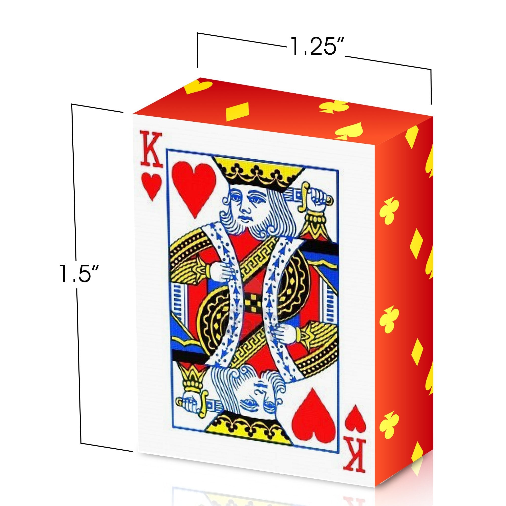 Gamie 1.5-inch mini poker cards ideal for quick games.