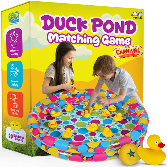Gamie duck pond pool setup shown for backyard play