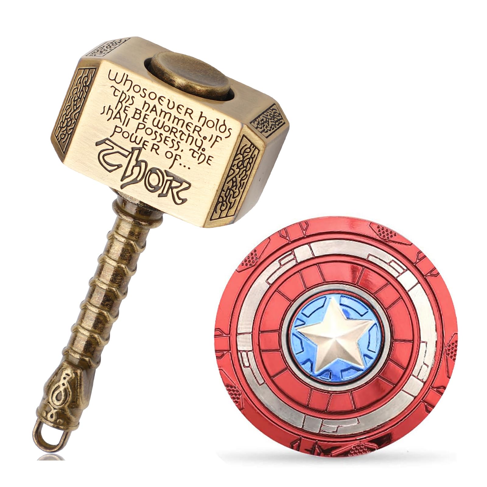 Gamtec fidget chain hammer spinner bronze closeup shows smooth tactile relief.