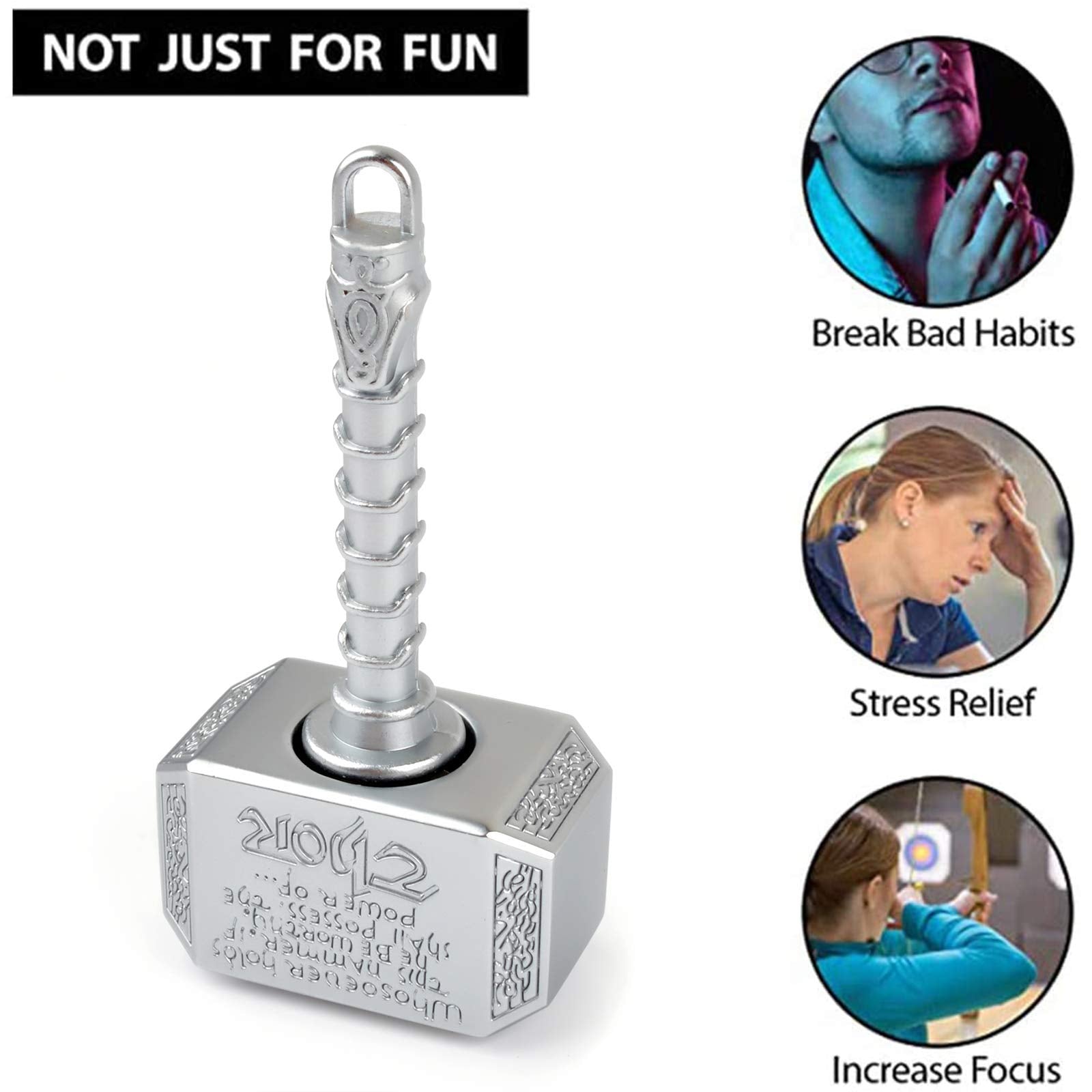 Gamtec mini hammer spinner keychain attachment for portable focus during travel