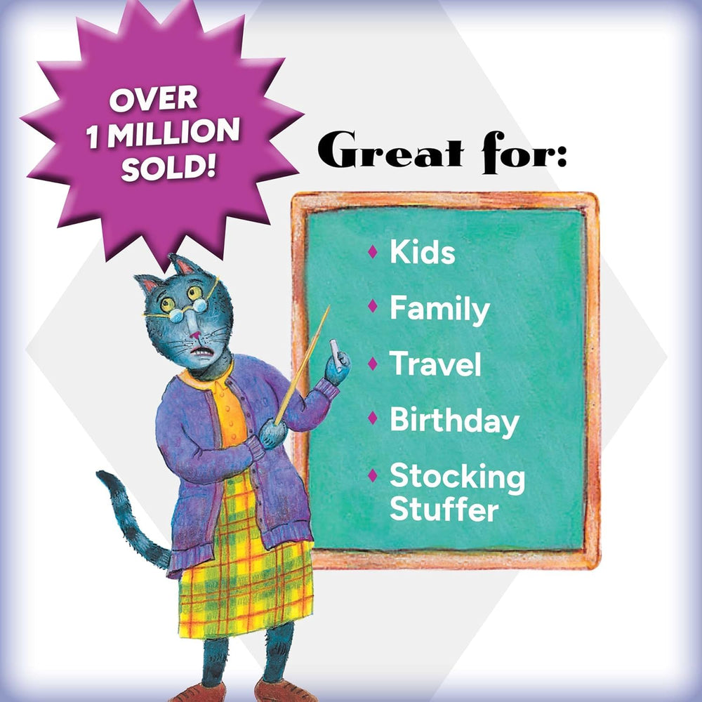 Gamewright Rat-A-Tat Cat cat versus rat illustrations highlight the playful theme.