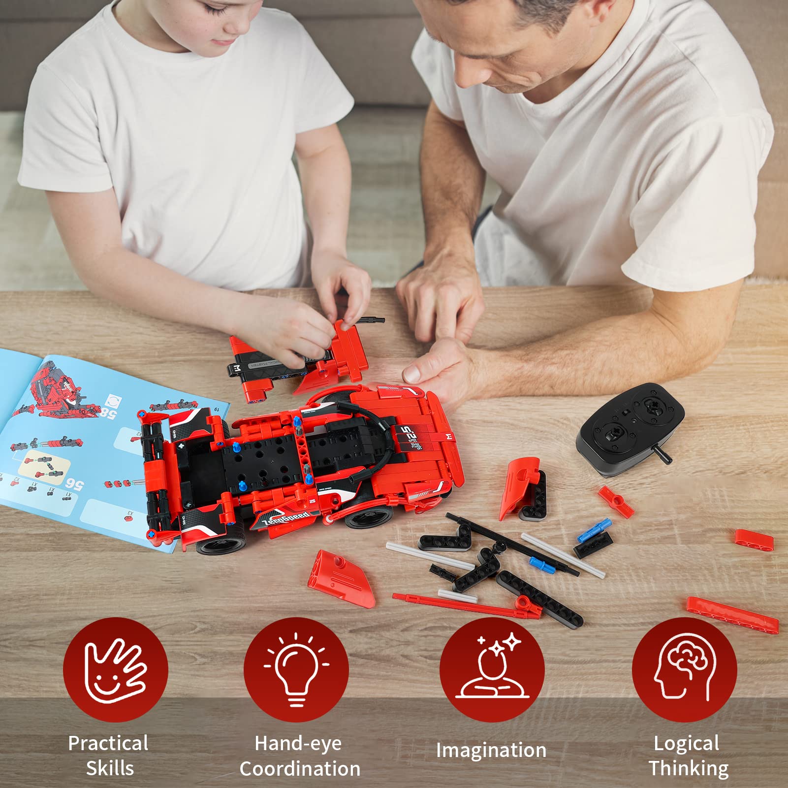 GAMZOO RC assembly parts photo reveals colorful bricks fueling creativity.