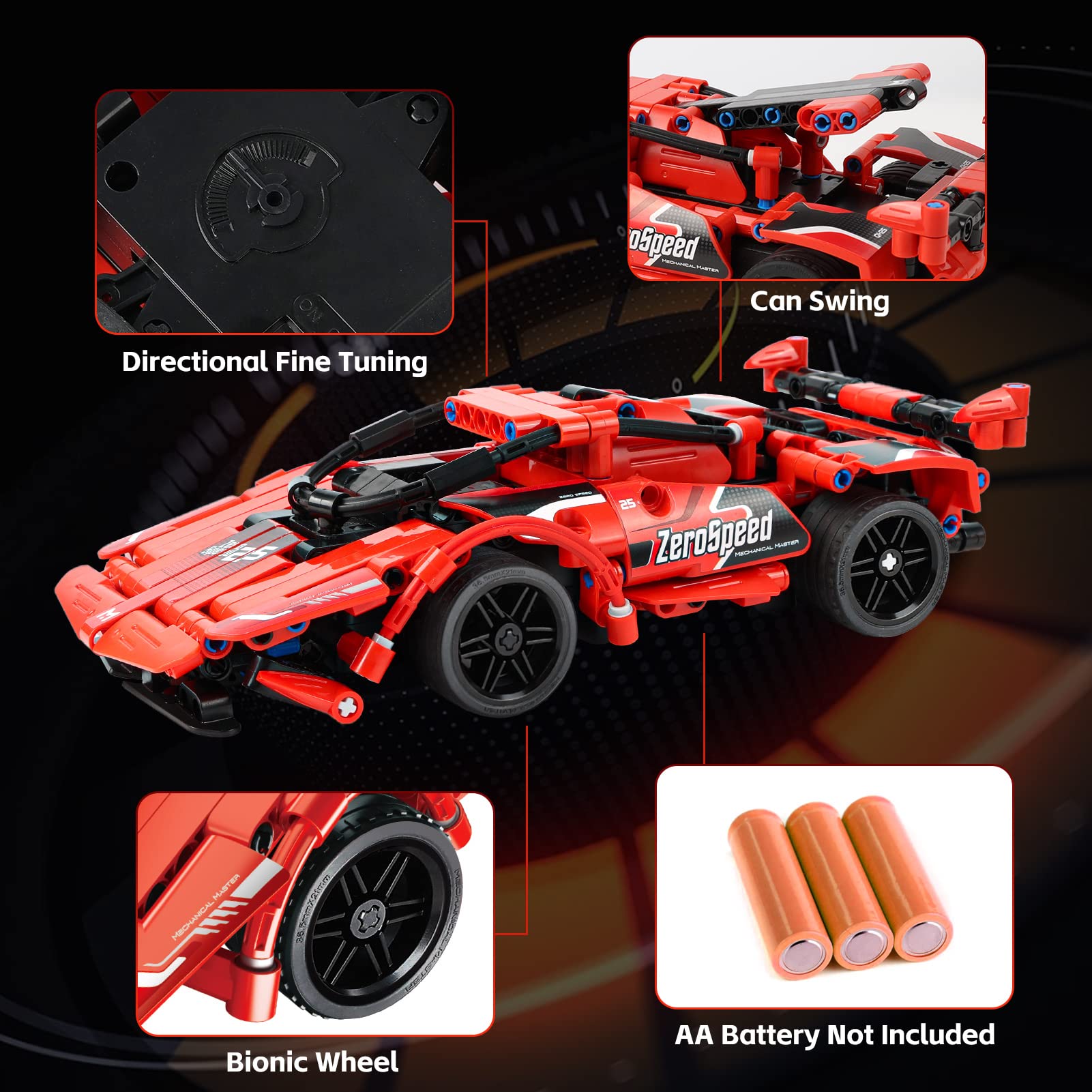 GAMZOO RC close-up bricks image highlights vibrant colors and tactile building play.