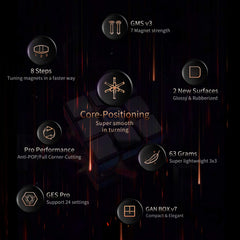 GAN 11 M Pro customizable dial and settings enable personal tension feel.