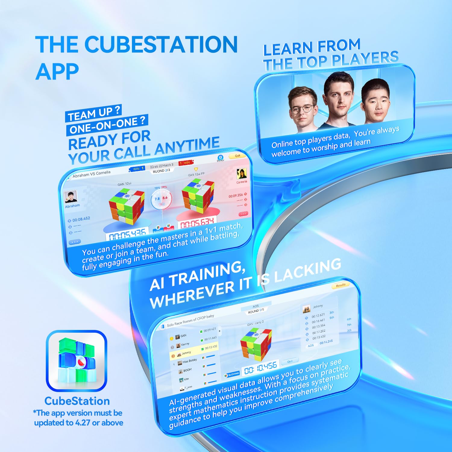 GAN 12 UI MagLev online ranking screen supports global competition.