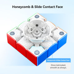 GAN 356 ME honeycomb surface and slide contact reduce friction.