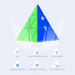 GAN Pyraminx honeycomb finish improves grip and control