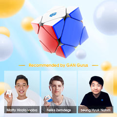 GAN Skewb honeycomb touchface provides tactile feedback during turning.