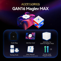 GAN 16 Maglev Max setup tuning system enables personalization.