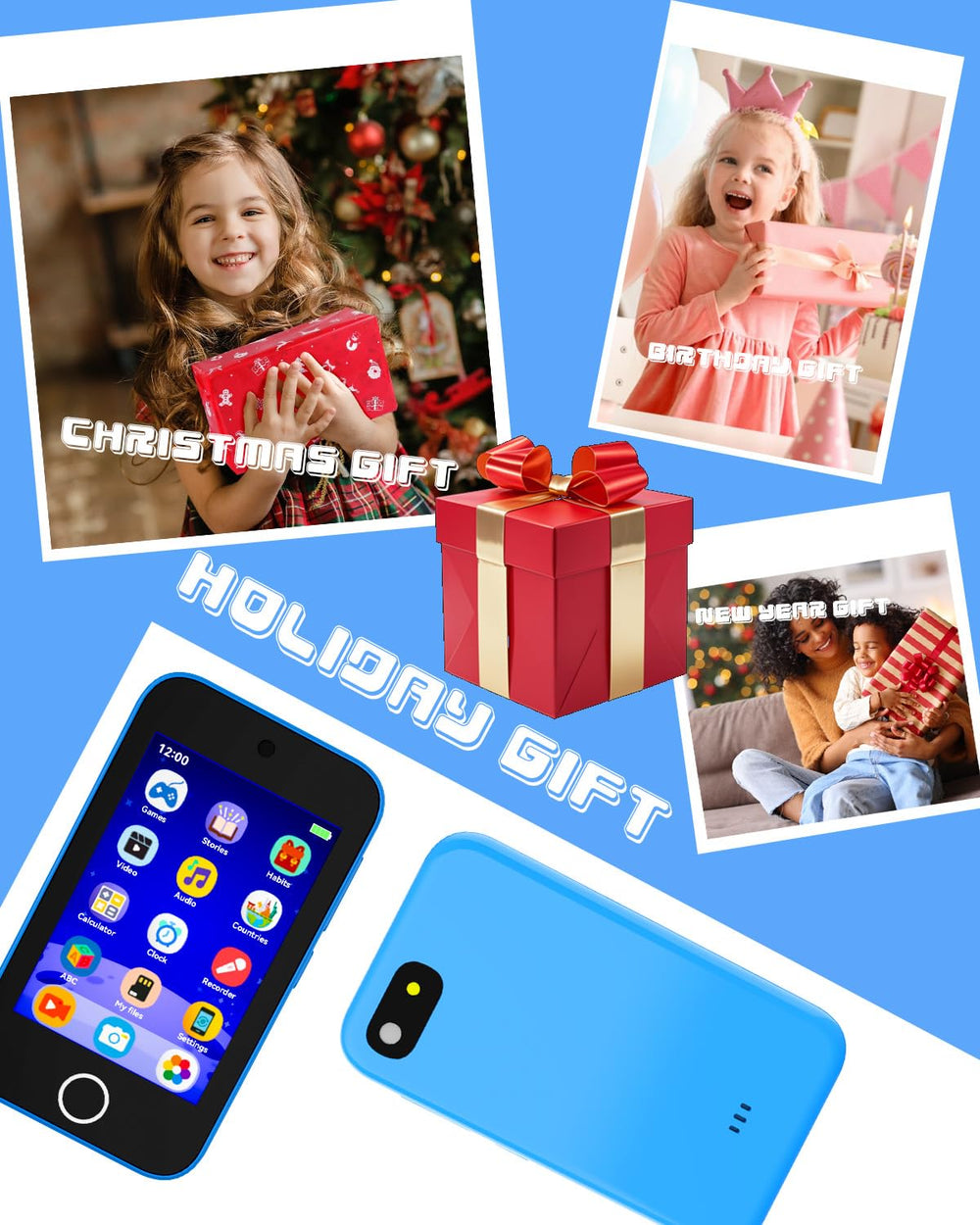 Gandashi Kids Smart Phone with a cute spider-case protecting the device.