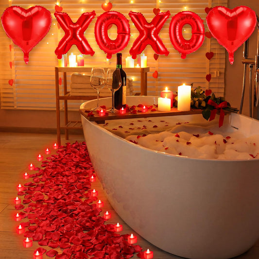 Ganeen 18-inch heart balloons create a bold Valentine's centerpiece