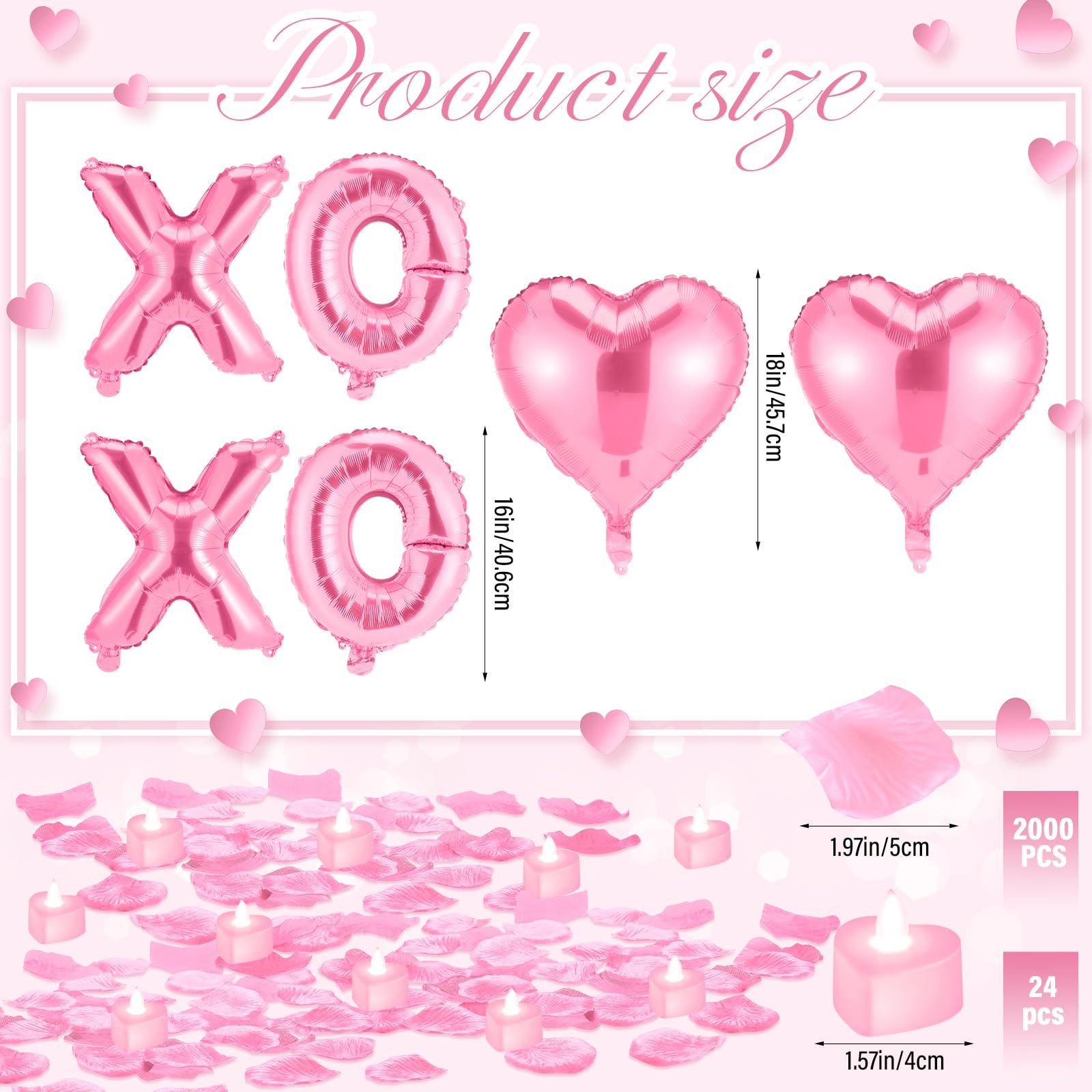 Ganeen pink rose petals offer lush decorative accents for floors or tables.