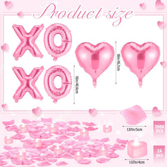 Ganeen pink rose petals offer lush decorative accents for floors or tables.