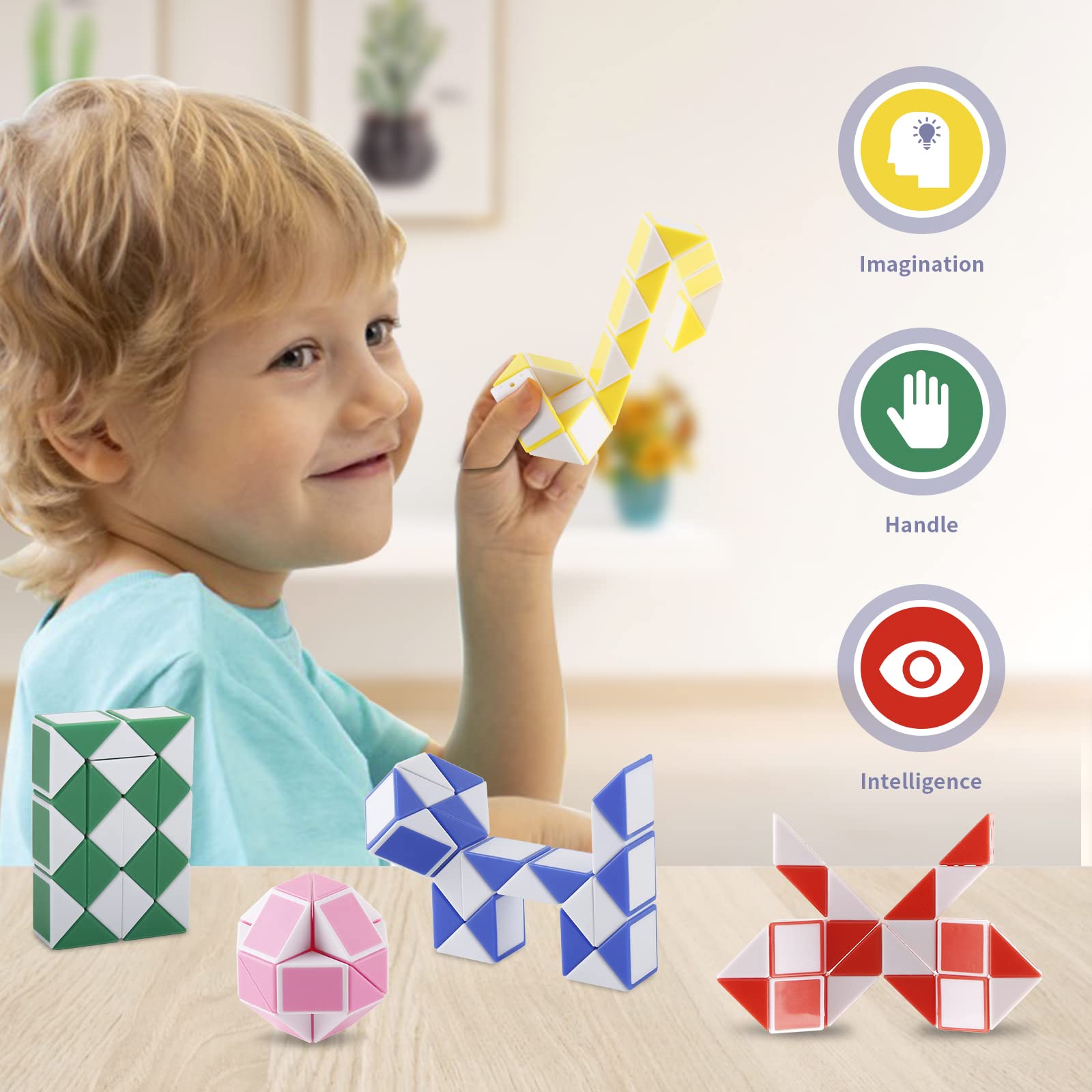 Ganowo party favor snake cube twist colorful pocket sized prize for celebrations