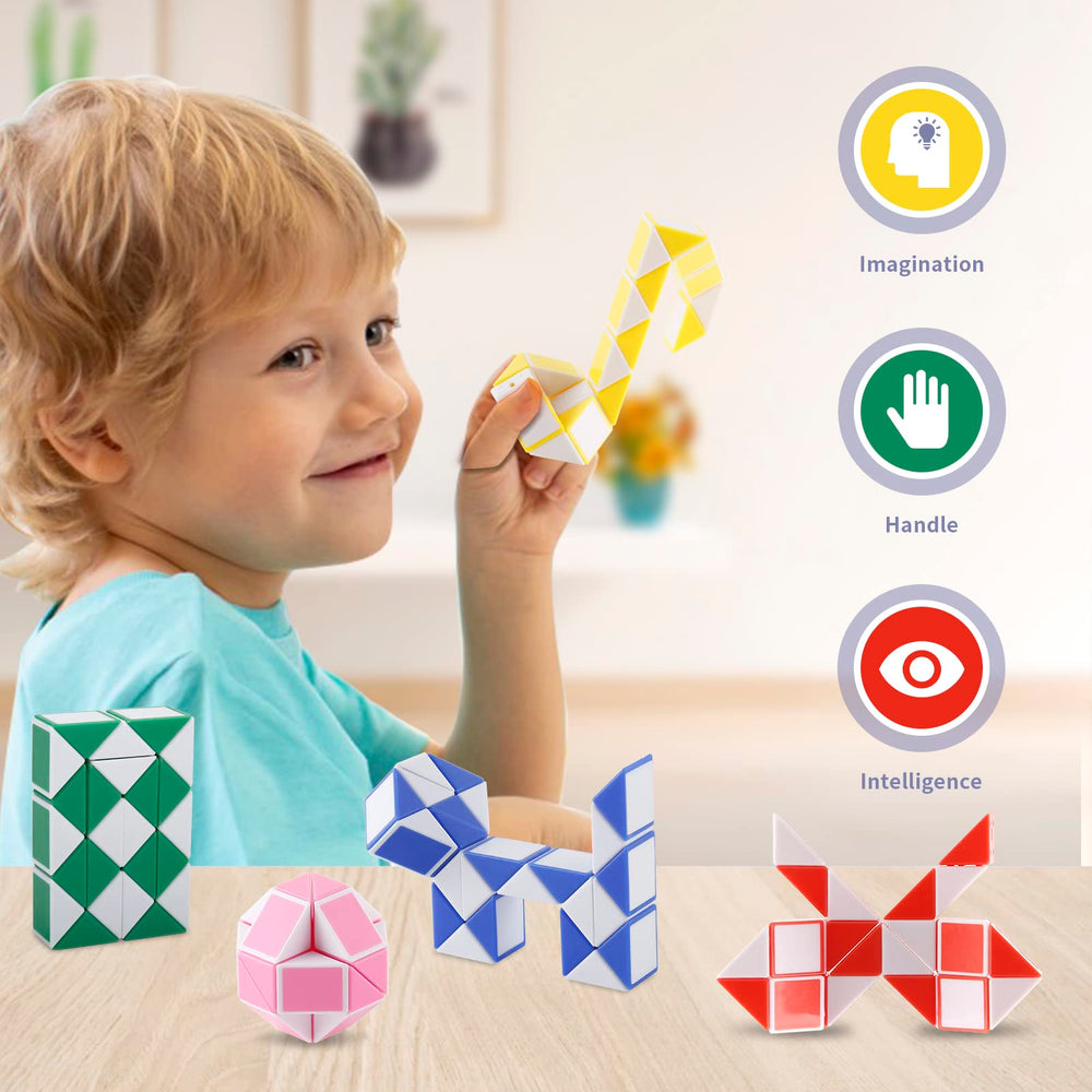 Ganowo party favor snake cube twist colorful pocket sized prize for celebrations