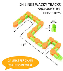 Ganowo Wacky Tracks 18-pack shape formation enhances fine motor skills during play.