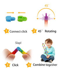 Ganowo Wacky Tracks snap and click action for portable fidget fun