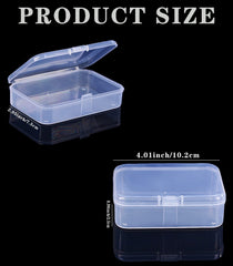 Gansita clear card box closed side view showing sturdy clasp and compact size.