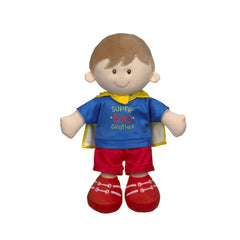 Ganz Baby Ganz Super Big Brother plush doll front view, soft fur for cozy imaginative play